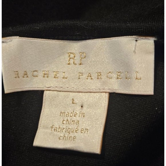 Rachel Parcell Black Ponte Knit Dress L Sheath Stretch Flutter Sleeve Career - Picture 6 of 7